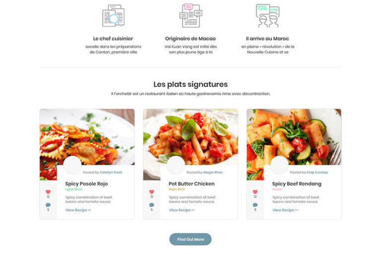 Création Site Web Restaurant Italian website concept forchetti.com SD1 768x512 - Création Site Web Restaurant Italian
